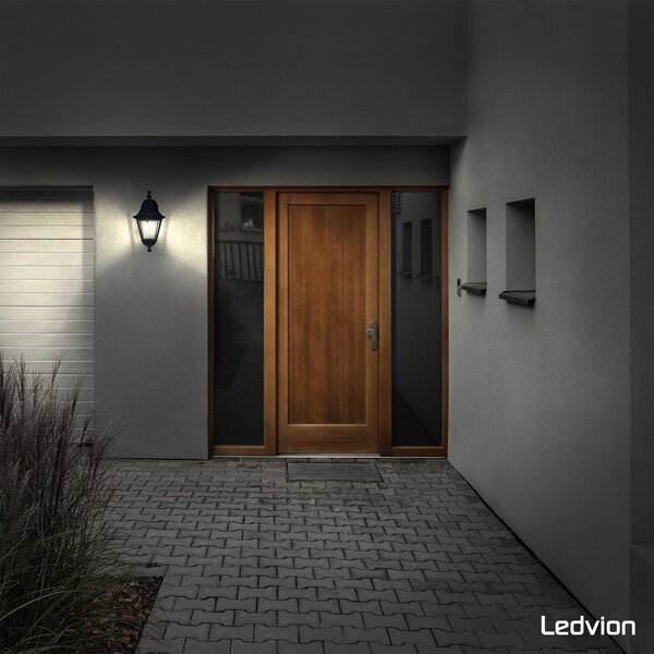 Ledvion LED Wandleuchte - Classic Vela - schwarz - E27