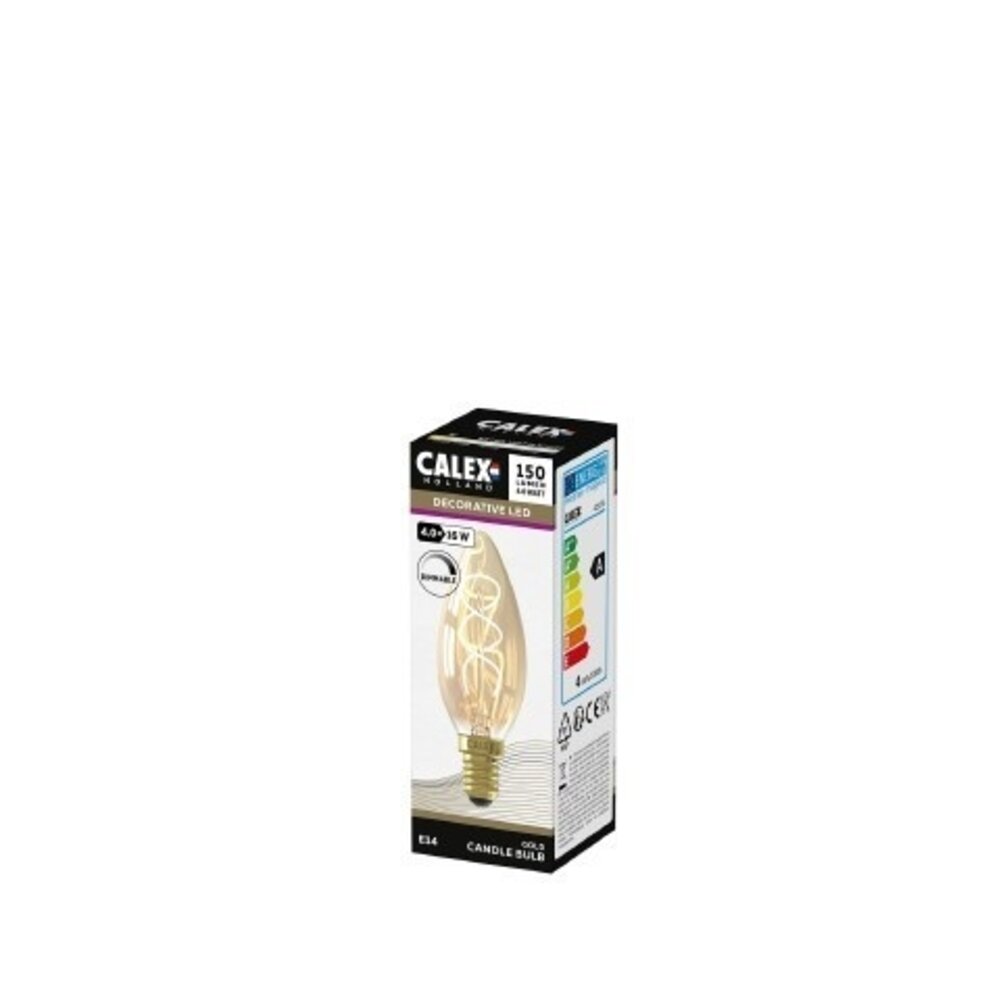 Calex Calex Candle LED Lamp - E14 - 2,5W - 2100K - 136 Lm - Goud Finish