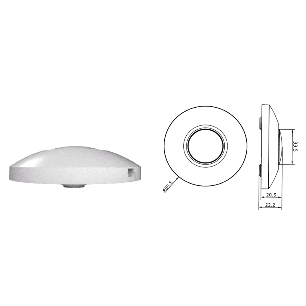 Beleuchtungonline LED-Fußdimmer Weiß 0-50 Watt 220-240V - Phasenabschnitt