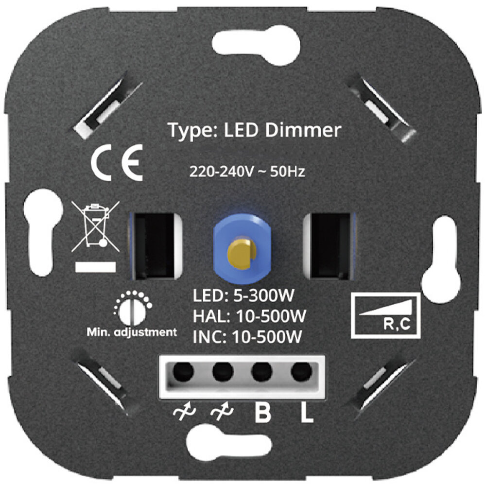 Beleuchtungonline LED Dimmer 5-300 Watt 220-240V - Phasen an und abschnitt