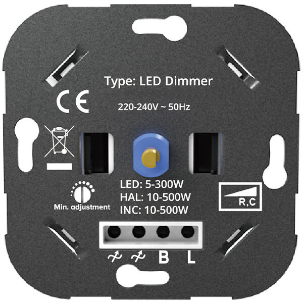 Beleuchtungonline LED Dimmer 5-300 Watt 220-240V - Phasen an und abschnitt