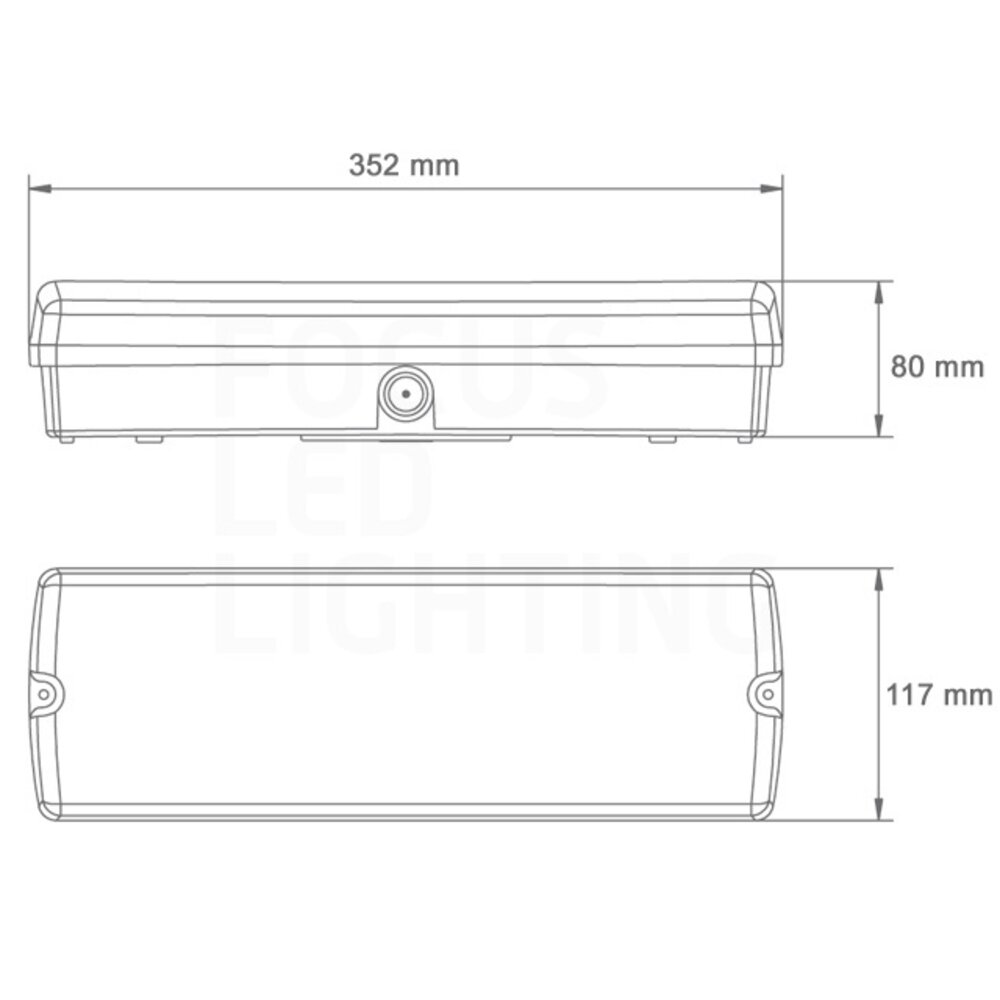 Beleuchtungonline LED Notleuchte Aufbau - inkl. Batterie und Testknopf - IP65 - 4W