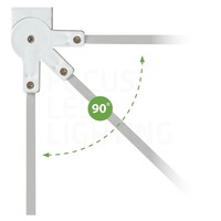 Beleuchtungonline LED Notleuchte Aufbau - Kippbar - inkl. Testknopf - 2W