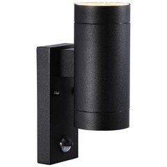 Wandleuchte Beidseitig - Schwarz - GU10 Fassung - IP54 - Tin Maxi Sensor