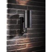 Nordlux Wandleuchte Beidseitig - Schwarz - GU10 Fassung - IP54 - Tin Maxi Sensor