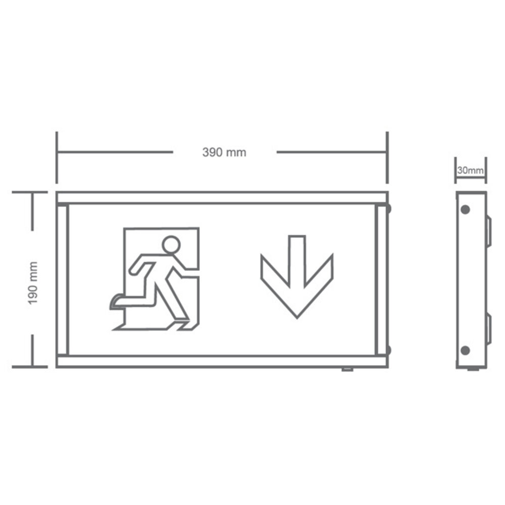 Beleuchtungonline LED Notleuchte - Escape - 3W - IP20