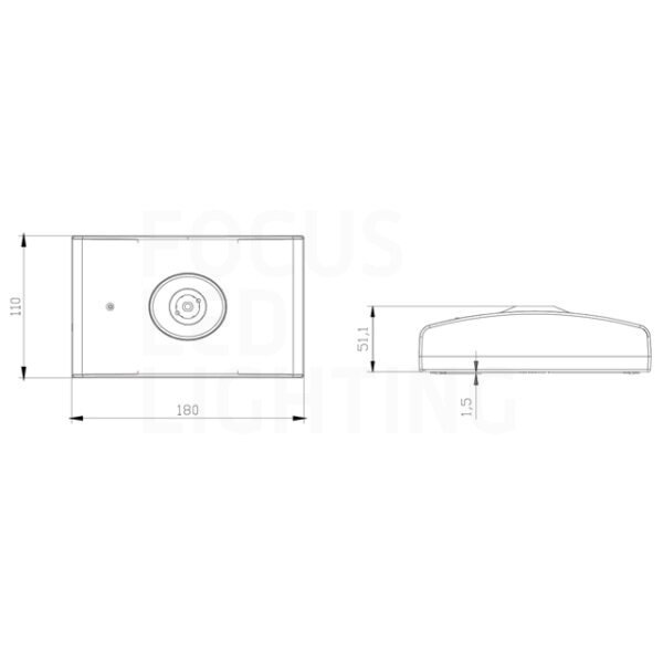 Beleuchtungonline LED Anti-Panik-Beleuchtung - Anbau - 3W