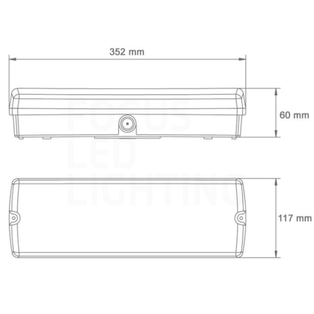 Beleuchtungonline LED Notleuchte Aufbau - IP65 - 3W - 24/48V