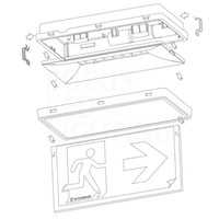 Hängeschild inkl. Piktogrammen - Ontec S Beleuchtungonline.de Hängeschild inkl. Piktogrammen - Ontec S