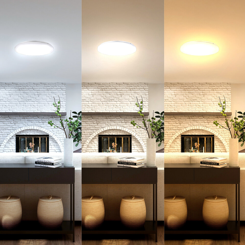Beleuchtungonline LED Deckenleuchte - 24W - Lichtfarbe einstellbar - IP20 - 2600 Lumen - Ø35 cm