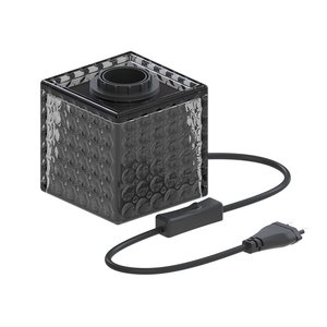 Calex Calex Lampenfassung E27 - Lampenfassung mit Stecker - Schwarz - Glas Calex Lampenfassung E27 - Lampenfassung mit Stecker - Schwarz - Glas
