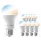 Smart CCT E27 LED Lampe - 2700-6500K - Wifi - Dimmbar - 8W - 10 Stück