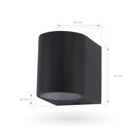 LED Wandleuchte - Vesta Schwarz Ledvion LED Wandleuchte - Vesta Schwarz
