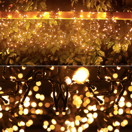Beleuchtungonline.de 3m LED Weihnachtsbeleuchtung – IP44 Lichterkette Außenbereich – 160 LEDs - Warmweißes Licht - Verlinkbar