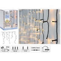 Beleuchtungonline 3m LED Weihnachtsbeleuchtung – 160 LEDs - Warmweißes Licht - Verlinkbar - INKL. Adapter mit 10 Meter Kabellänge