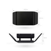 LED Wandleuchte Asche Schwarz - 3000K - 9W - IP54 Ledvion LED Wandleuchte Asche Schwarz - 3000K - 9W - IP54