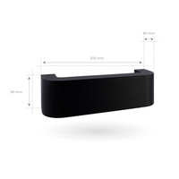 LED Wandleuchte Norma Schwarz - 3000K - 9W - IP54 Ledvion LED Wandleuchte Norma Schwarz - 3000K - 9W - IP54