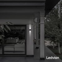 Ledvion LED Wandleuchte Mira S Schwarz - 3000K - 6W - IP54