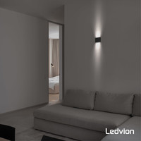 Ledvion LED Wandleuchte Mira S Schwarz - 3000K - 6W - IP54