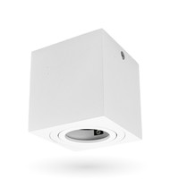 Beleuchtungonline LED Aufbaustrahler - Quadrat - Weiß - Verstellbar - IP20 - Exkl. GU10 spot