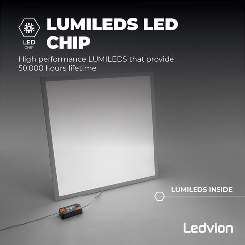 Ledvion Lumileds LED Panel 60x60 - 40W - 4000K - 4000 Lumen (100lm/W) - 5 Jahre Garantie