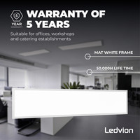 Ledvion Lumileds LED Panel 120x30 - 40W - 4000K - 4000 Lumen (100lm/W) - 5 Jahre Garantie