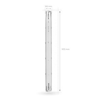 LED Feuchtraumleuchte 150CM - 2x30W - 4000K - IP65 - 9800lm - 160lm/W - Inkl. LED Röhre Ledvion LED Feuchtraumleuchte 150CM - 2x30W - 4000K - IP65 - 9800lm - 160lm/W - Inkl. LED Röhre