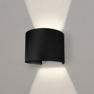 Ledvion Dimmbare LED Wandleuchte Rund Schwarz - Beidseitig - 3000K - 7W Dimmbare LED Wandleuchte Rund Schwarz - Beidseitig - 3000K - 7W