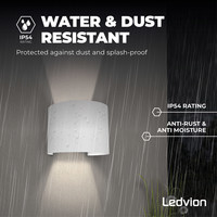 Dimmbare LED Wandleuchte Rund Weiß - Beidseitig - 3000K - 7W Ledvion Dimmbare LED Wandleuchte Rund Weiß - Beidseitig - 3000K - 7W