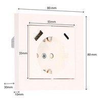 Beleuchtungonline Steckdose mit USB-Ladegerät Typ A und C - 3.4A