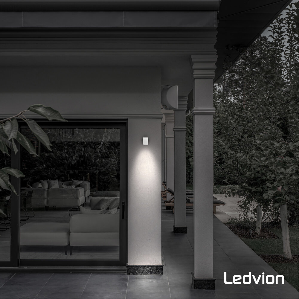 Ledvion LED Wandleuchte - San Diego - IP54 - GU10 Fassung - Weiß