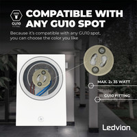 LED Wandleuchte - Cube Weiß - Beidseitig - IP54 Ledvion LED Wandleuchte - Cube Weiß - Beidseitig - IP54
