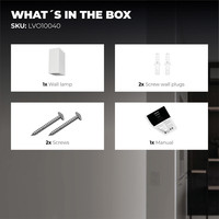 LED Wandleuchte - Cube Weiß - Beidseitig - IP54 Ledvion LED Wandleuchte - Cube Weiß - Beidseitig - IP54