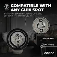 LED Wandleuchte Luna - Schwarz- GU10 - Beidseitig Ledvion LED Wandleuchte Luna - Schwarz- GU10 - Beidseitig