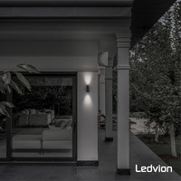 LED Wandleuchte Luna - Schwarz- GU10 - Beidseitig Ledvion LED Wandleuchte Luna - Schwarz- GU10 - Beidseitig