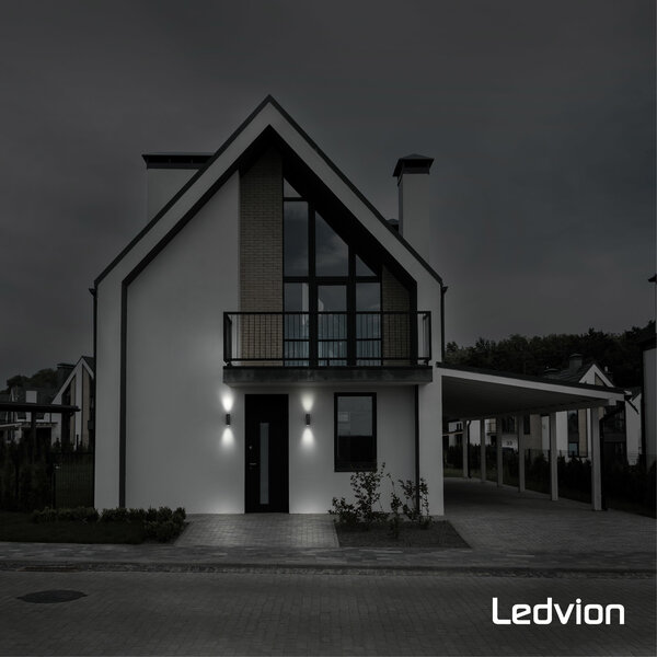 Ledvion LED Wandleuchte  Luna - Schwarz - GU10 - Beidseitig