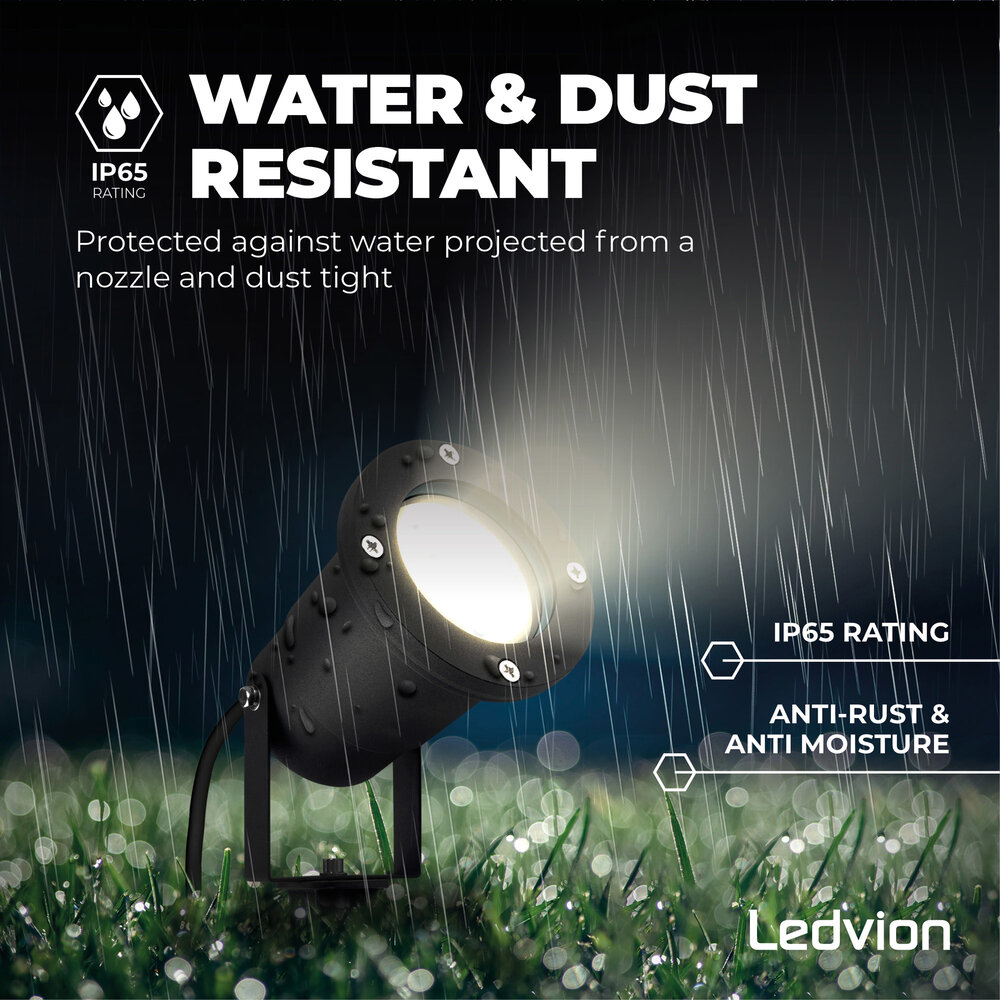 Ledvion SMART LED Gartenstrahler - IP65 - GU10