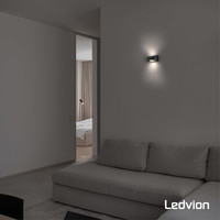 LED Wandleuchte - Atlas - schwarz - 3000K - 6W Ledvion LED Wandleuchte - Atlas - schwarz - 3000K - 6W