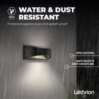 LED Wandleuchte - Atlas - schwarz - 3000K - 6W Ledvion LED Wandleuchte - Atlas - schwarz - 3000K - 6W