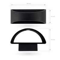 LED Wandleuchte - Atlas - schwarz - 3000K - 6W Ledvion LED Wandleuchte - Atlas - schwarz - 3000K - 6W