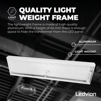 LED Panel Aufbau - Aluminium - 120x30 Ledvion LED Panel Aufbau - Aluminium - 120x30