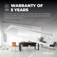 LED Panel Aufbau - Aluminium - 120x30 Ledvion LED Panel Aufbau - Aluminium - 120x30