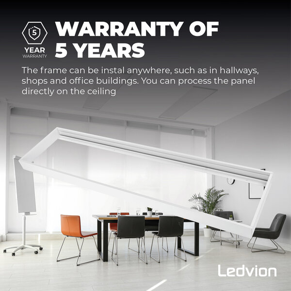 Ledvion LED Panel Aufbau - Aluminium - 120x30