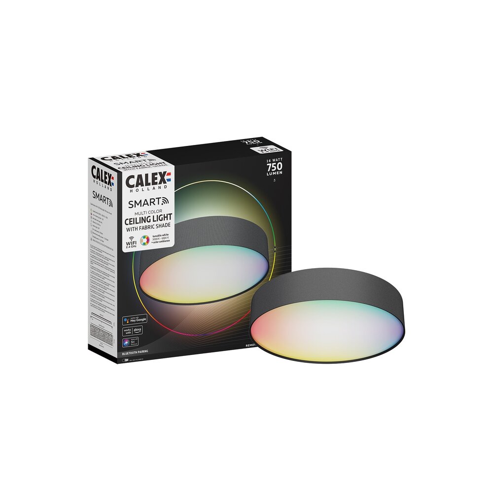 Calex Smart RGB+CCT LED Deckenleuchte - 16W - Rund - Ø30 cm