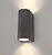 LED Wandleuchte - Rund - Anthrazit - Beidseitig - 3W - 2700K