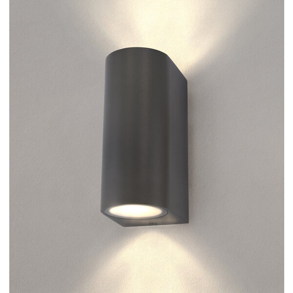 Ledvion LED Wandleuchte - Rund - Anthrazit - Beidseitig - 3W - 2700K