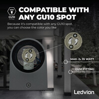 Ledvion LED Wandleuchte - Rund - Anthrazit - Beidseitig - 3W - 2700K
