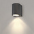 LED Wandleuchte - Rund - 3W - 2700K - Anthrazit