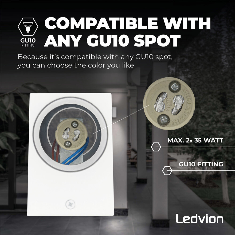 Ledvion LED Wandleuchte - Cube - Weiß - Beidseitig - 3W - 2700K