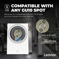 Ledvion LED Wandleuchte - Cube - Weiß - Beidseitig - 3W - 2700K